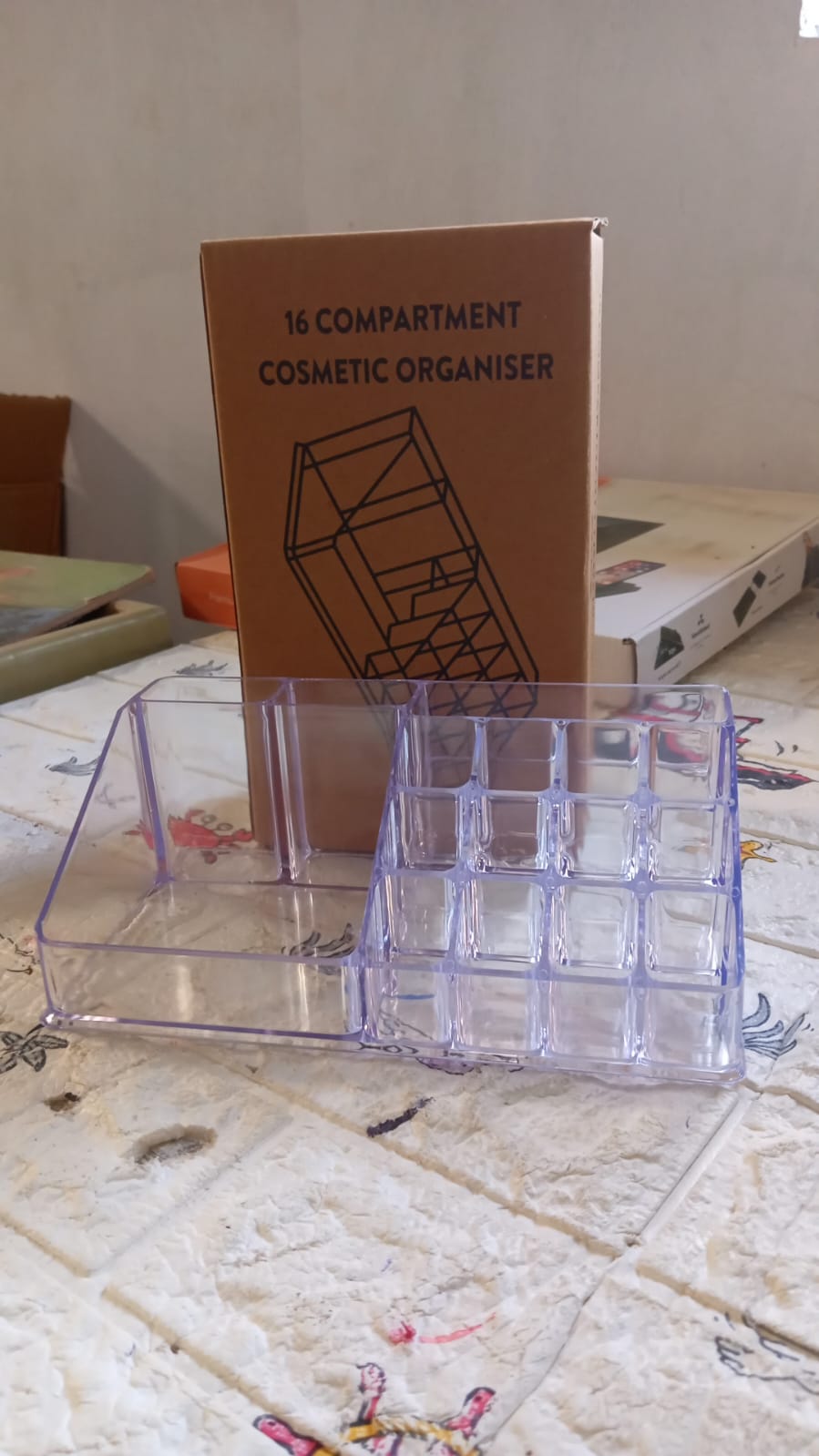 6282 16 Compartment Cosmetic Makeup Jewellery Lipstick Storage Organiser Box, Cosmetic Storage Box Make-up Lipstick Organizer / Lipstick Holder Case Transparent 6282 16 Compartment Cosmetic Makeup Jewellery Lipstick Storage Organiser Box, Cosmetic Storage Box Make-up Lipstick Organizer / Lipstick Holder Case Transparent